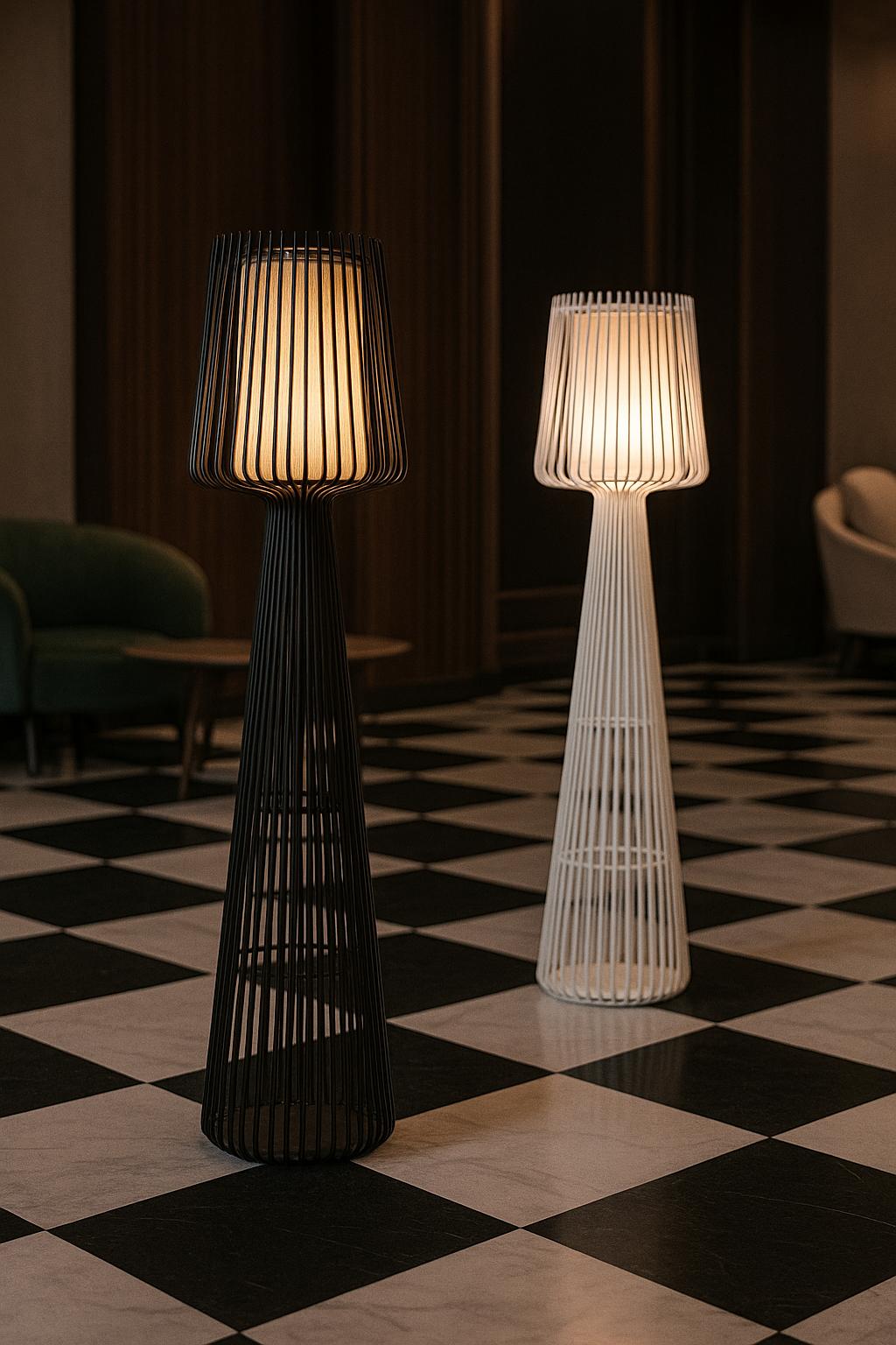 VAE - CHAMP Rattan Floor Lamp